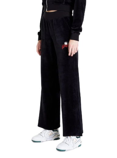 Спортни панталони GUESS Betty Boop Velour Pants Черно | W2BQ04KBBN0-JBLK