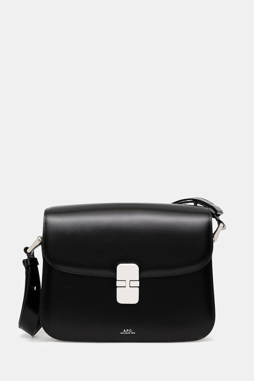 Чанта през рамо A.P.C. A.P.C. Sac Grace Leather Shoulder Bag Черно | PXBVN.F61412