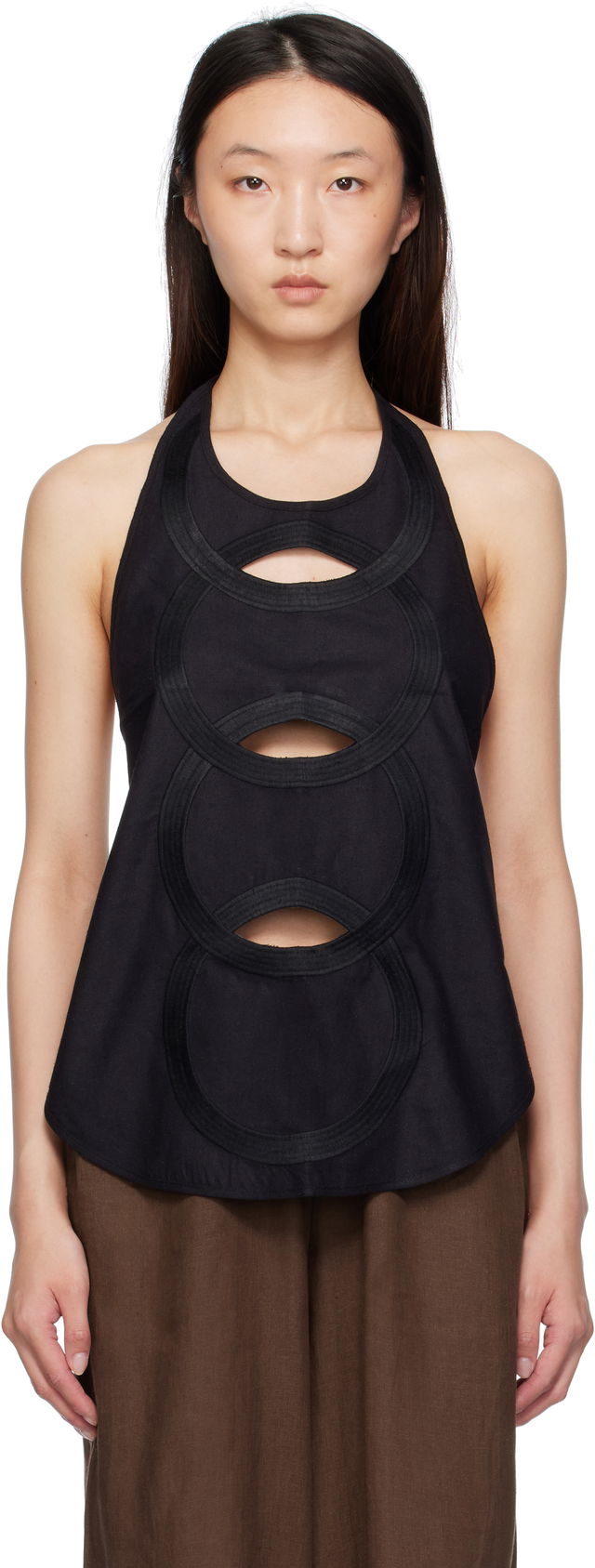 Baserange Halter Neck Cutout Top