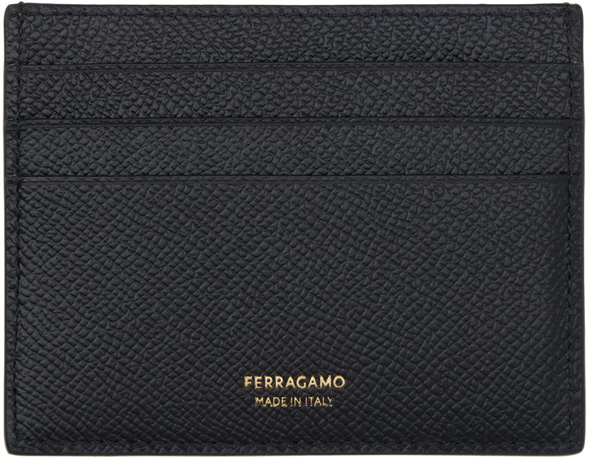 Портфейл FERRAGAMO Salvatore Ferragamo Gancini Card Holder Черно | 776843, 1