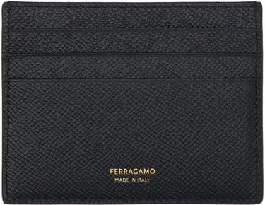 Портфейл FERRAGAMO Salvatore Ferragamo Gancini Card Holder Черно | 776843, 1