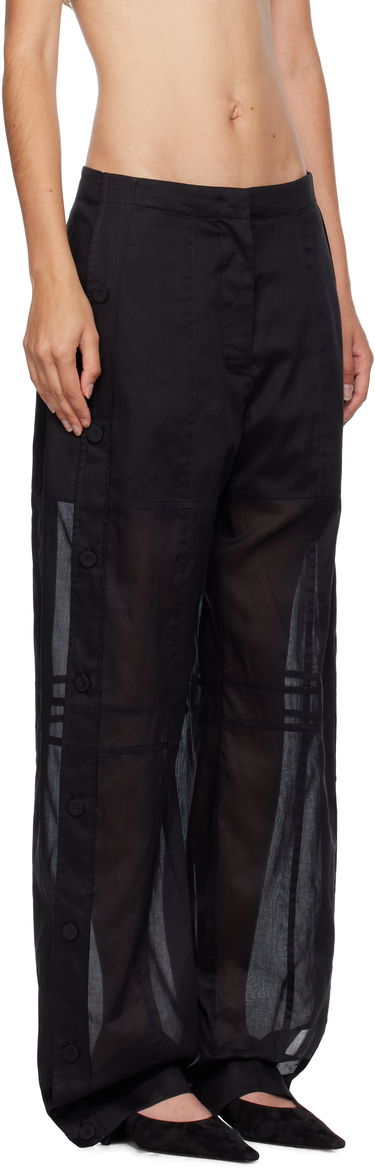 Панталони Jil Sander Jil Sander Cotton Muslin Snap Button Trousers Черно | J01KA0185_J45014, 1