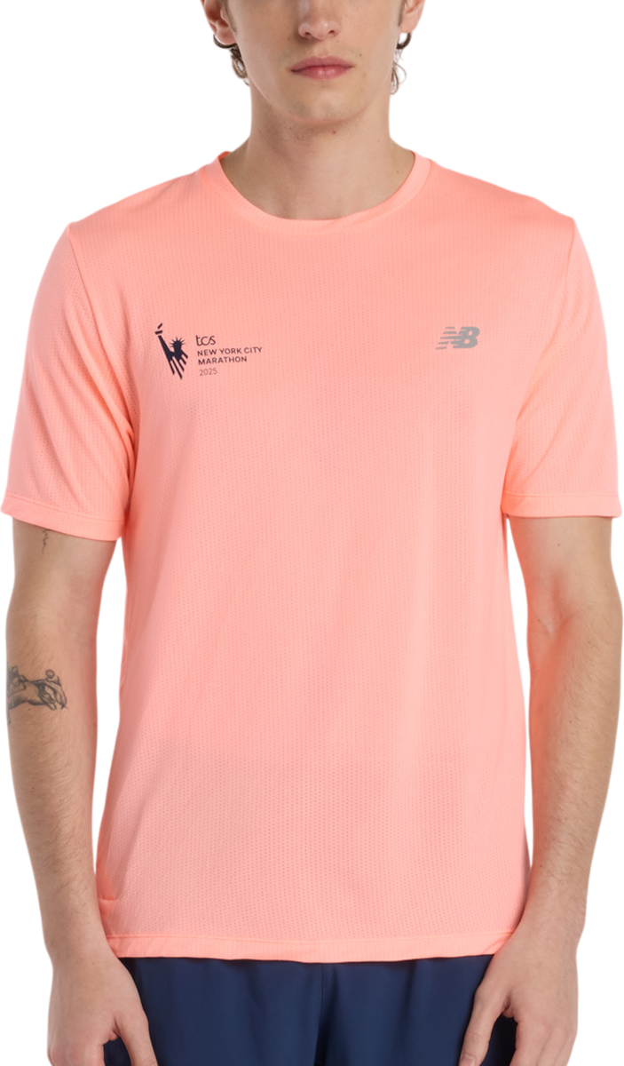Тениска New Balance NYC Marathon Athletics T-Shirt Оранжево
 | mt53253m-gae