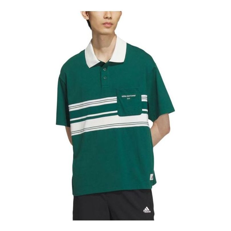 Поло тениска adidas Originals Sportswear Polo Shirt With Pocket Зелено | IS4944
