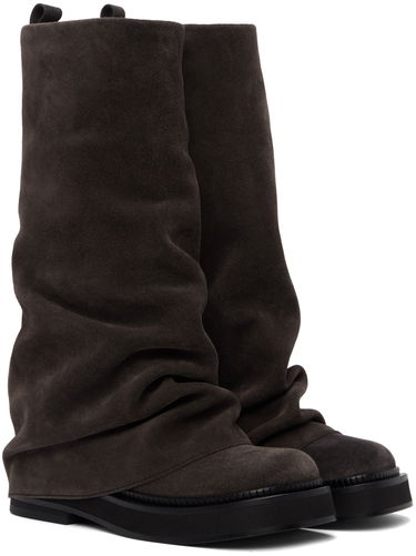 Облекло The Attico Attico Robin Suede Slouch Boots Сиво | 246WS798 L007, 3