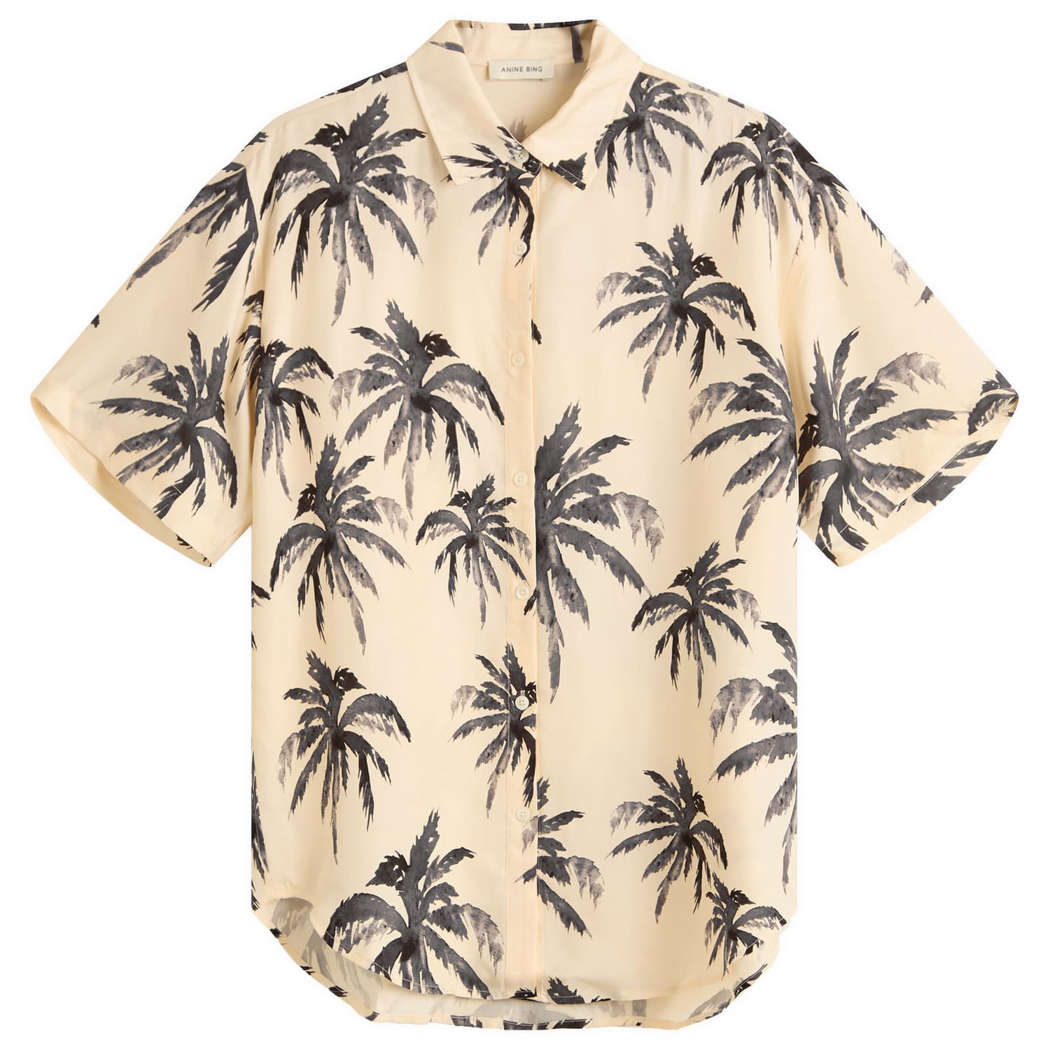 Риза Anine Bing Anine Bing Tristan Palm Shirt, Large Бежово | A-07-11011-MTL68, 0