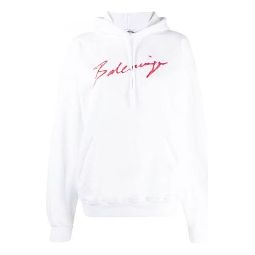 Суитчър Balenciaga Classic Logo Long Sleeve Hoodie Бяло | 583222TFV649783, 0