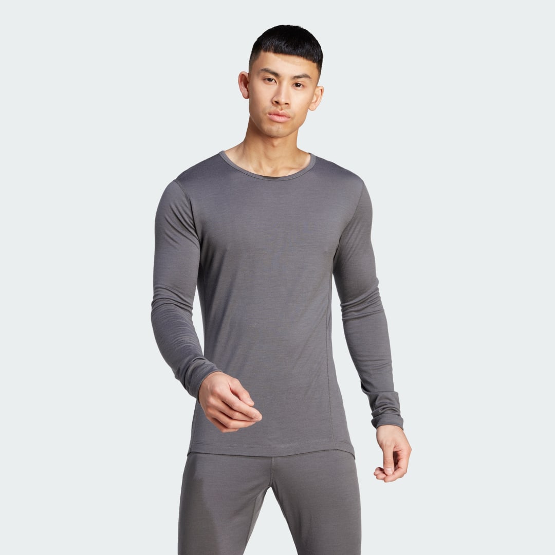 Тениска adidas Originals Xperior Merino 200 Baselayer Top Сиво | HZ8564, 1