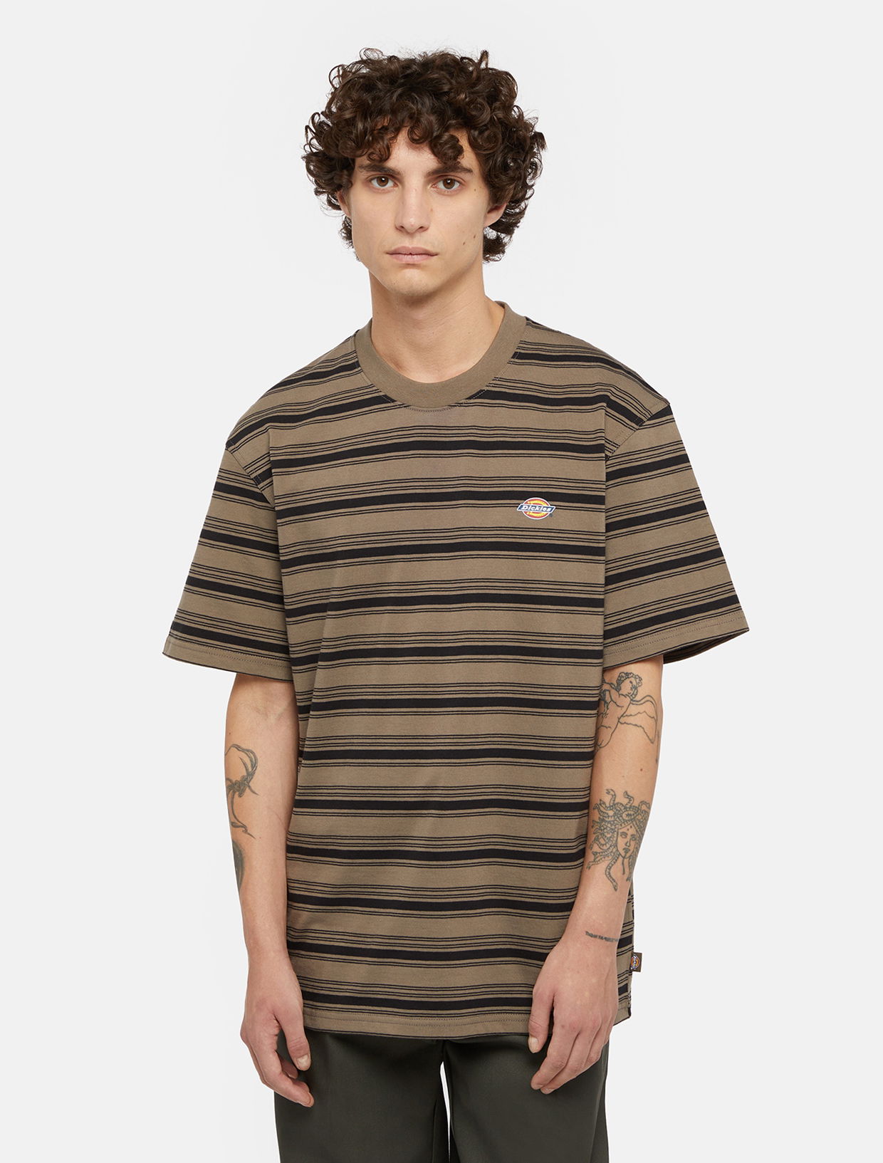 Тениска Dickies Stevensville Stripe Кафяво | 0A8642, 0