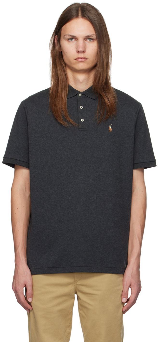 Поло тениска Polo by Ralph Lauren Gray Classic Fit Polo Зелено | 710660606101