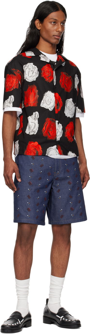 Риза Marni Marni Mercury Print Poplin Bowling Shirt Черно | CUMU0349A0 UTC499, 3