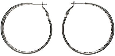 Обеци VETEMENTS Small Logo Hoop Earrings Сиво | UE64EA180S, 0