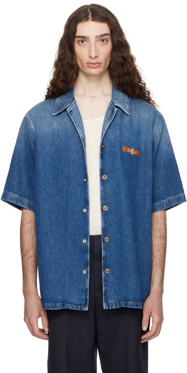 Риза Versace Versace Medusa Biggie Denim Shirt Синьо | 1020702_1A15015, 0