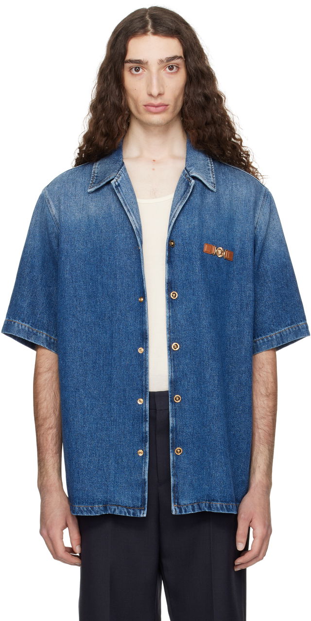 Versace Medusa Biggie Denim Shirt