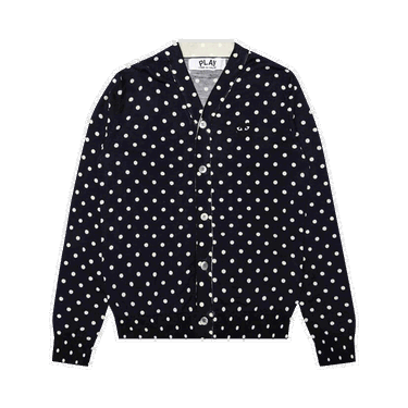 Пуловер Comme des Garçons PLAY Polka Dot Cardigan Black Heart Тъмно синьо | az n038 051 2, 0