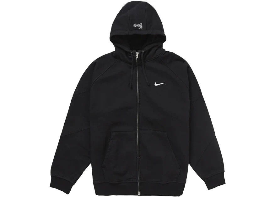 Суитчър Supreme Supreme x Nike Zip-Up Hoodie L Черно | SUPBL, 0