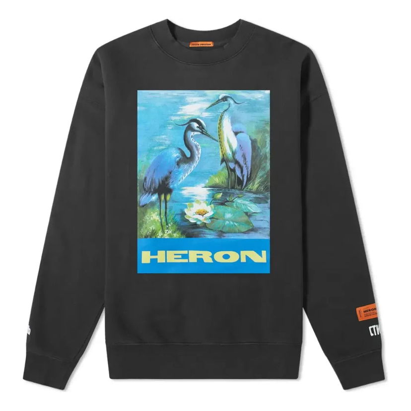 Пуловер HERON PRESTON Heron Preston Crew Sweatshirt Черно | HMBA003F198080010488