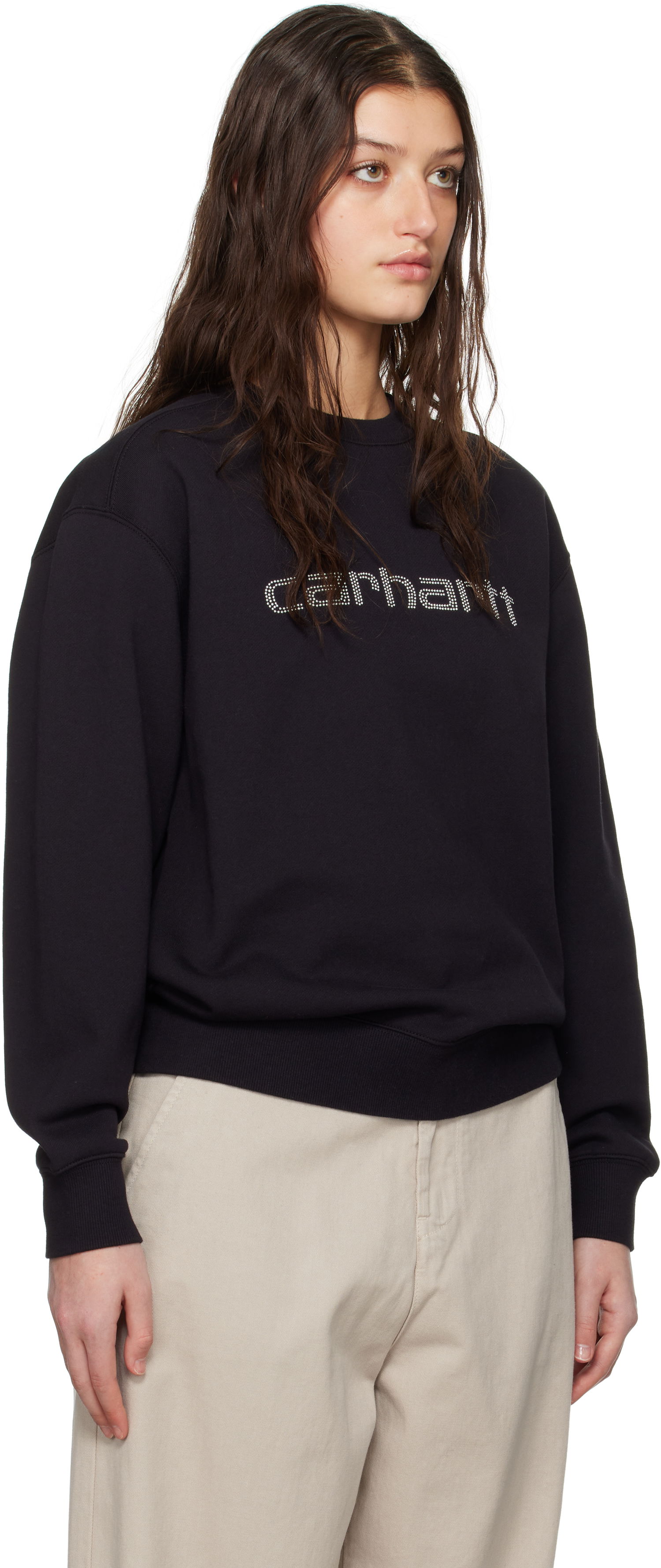 Суитчър Carhartt WIP Work In Progress Rivet Script Sweatshirt Черно | I034420 0M4XX, 1