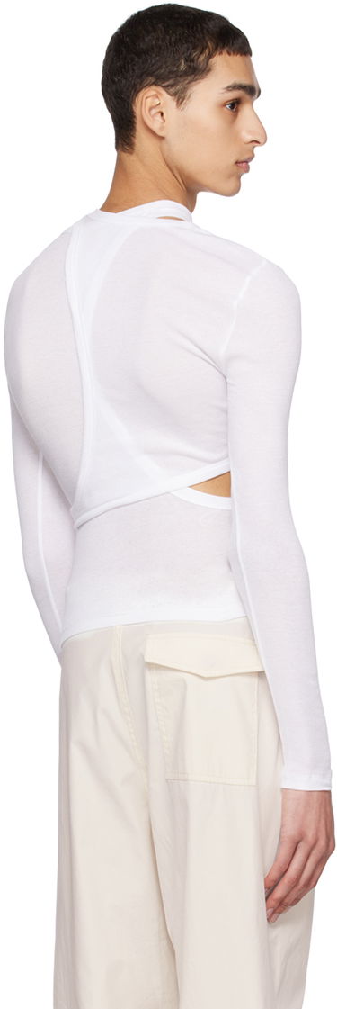 Тениска Dion Lee Modular Cutout Long Sleeve T-Shirt Бяло | C3102R23, 2
