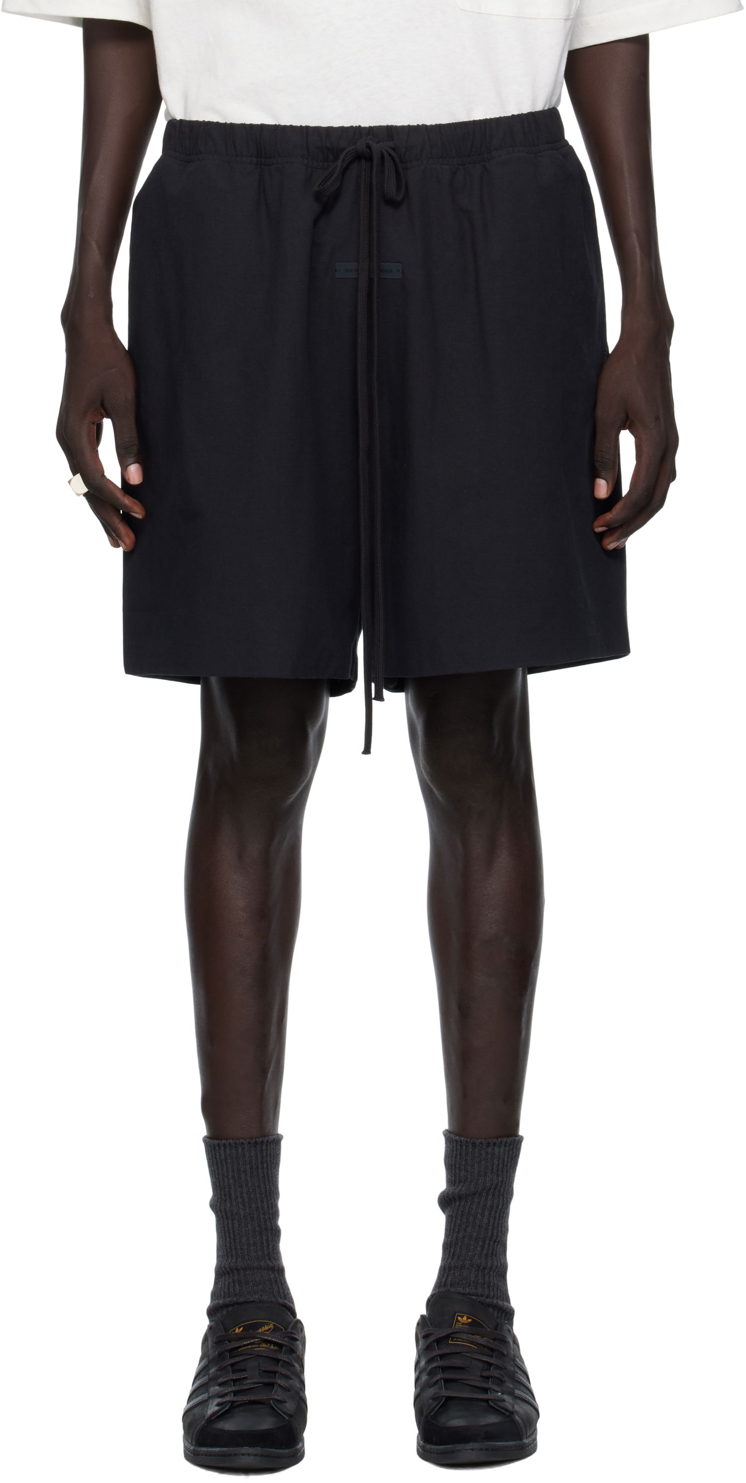 Къси панталони Fear of God Fear of God ESSENTIALS Oxford Soccer Shorts Черно | 160SP254600F, 0
