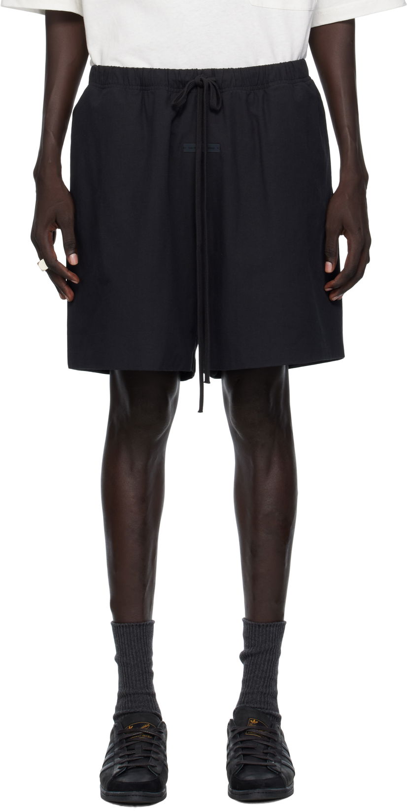 Къси панталони Fear of God Fear of God ESSENTIALS Oxford Soccer Shorts Черно | 160SP254600F