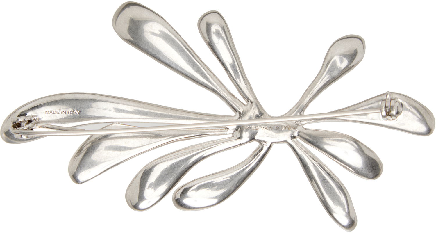 Значка Dries Van Noten Dries Van Noten Textured Organic Floral Pin Металик | 252-028203-083, 1