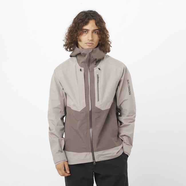 Дъждобран Salomon Outline 3L GORE-TEX Jacket Бежово | LC2536800, 0