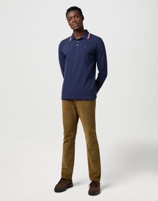 Поло тениска Wrangler Wrangler Long Sleeve Polo Shirt Тъмно синьо | 112371506:XXL, 1