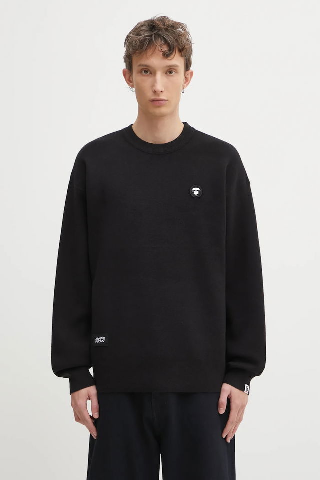 AAPE Now Crewneck Sweatshirt with Logo Detail