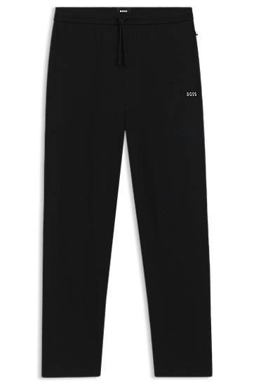 Спортни панталони BOSS BOSS Cotton-Blend Pyjama Bottoms with Embroidered Logo Черно | 50535877