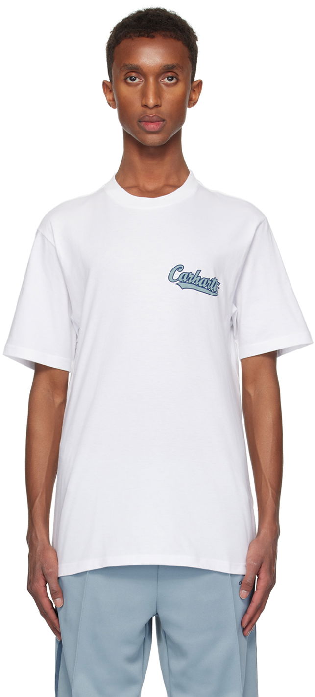 Тениска Carhartt WIP Spill Logo Print T-Shirt Бяло | I033950, 0