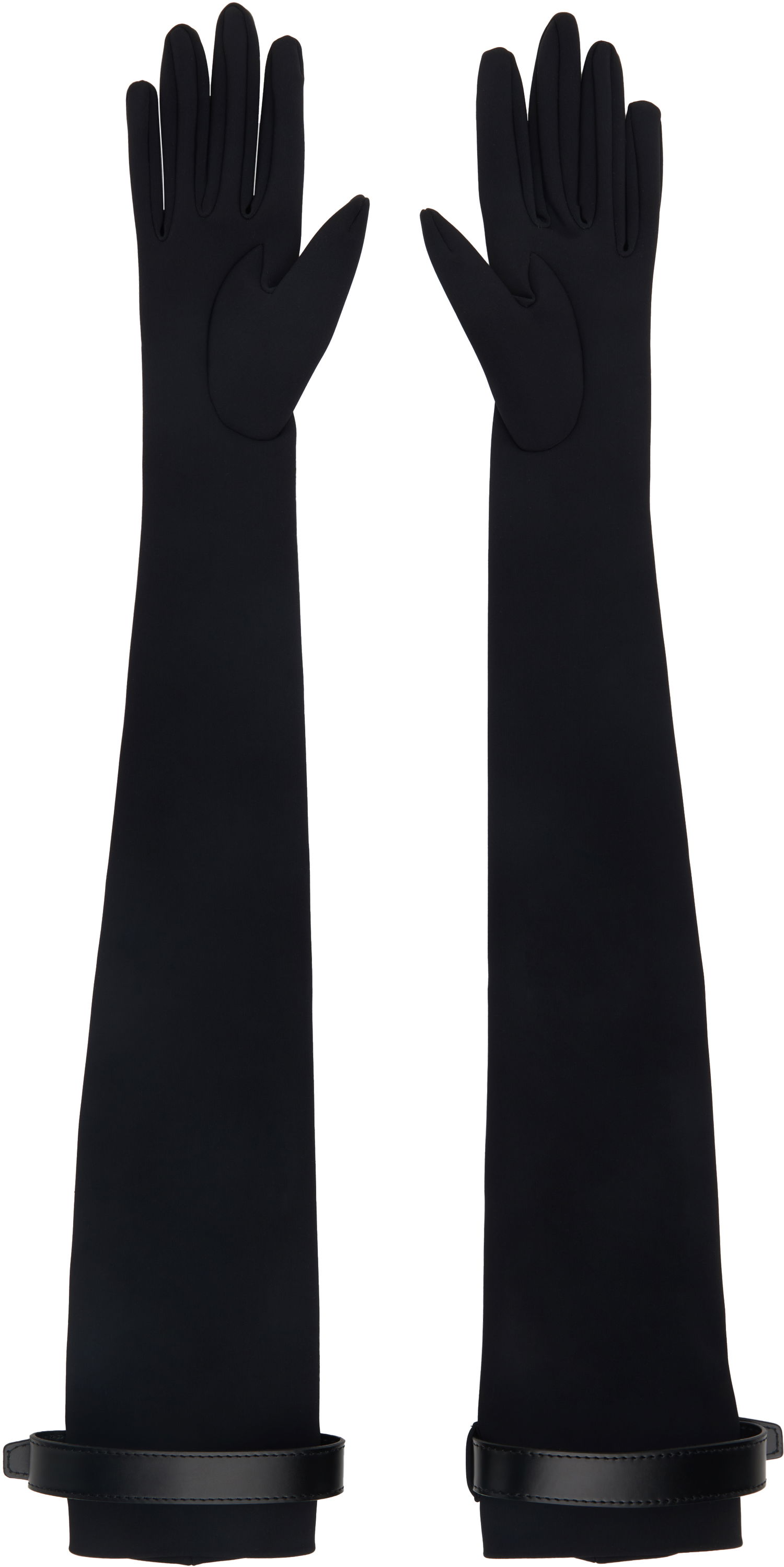 Ръкавици Coperni Coperni Logo Belted Jersey Long Gloves Черно | COPAC06F5030, 1
