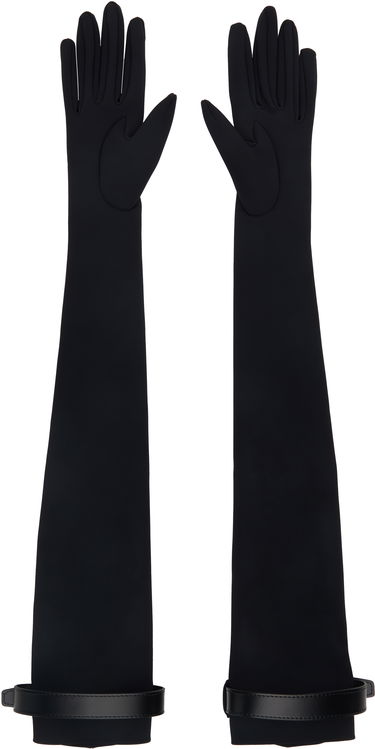 Ръкавици Coperni Coperni Logo Belted Jersey Long Gloves Черно | COPAC06F5030, 1