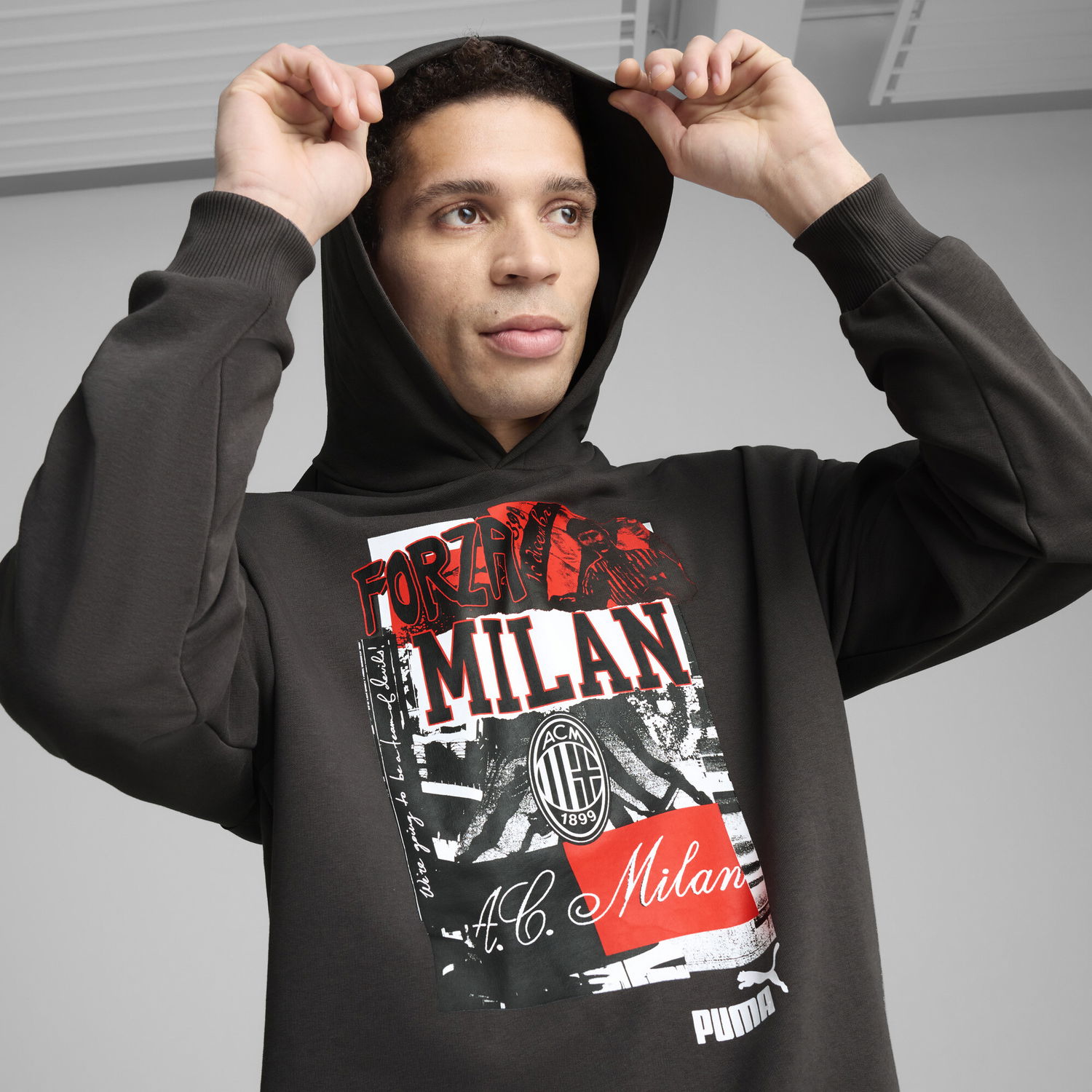 Суитчър Puma AC Milan ftblNRGY+ Hoodie Сиво | 779334_11, 1