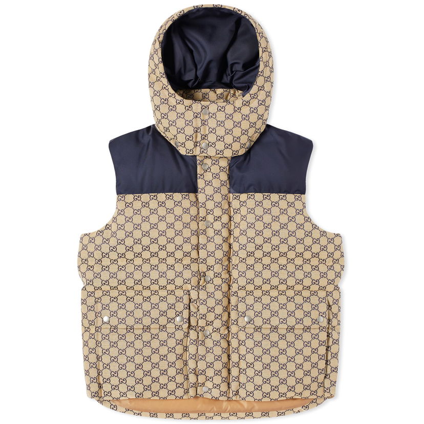 Жилетка Gucci GG Panel Down Vest Бежово | 783101-Z8BRQ-9120