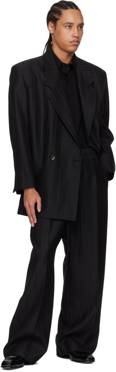 Палта Fear of God Fear of God Pinstripe Relaxed Blazer Черно | FGE260-602TSWV, 3