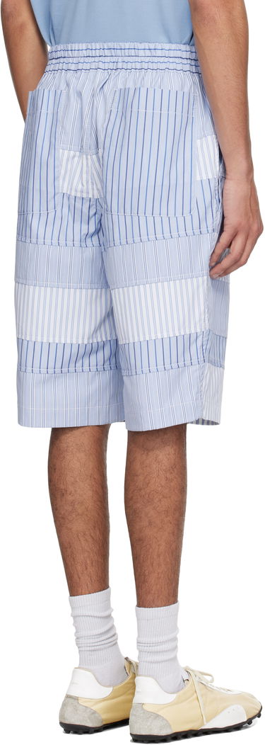 Къси панталони Comme des Garçons Comme des Garçons Shirt Yarn Dyed Stripe Poplin Shorts Синьо | FO-P004-051, 2