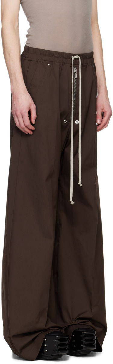Панталони Rick Owens Rick Owens Hollywood Wide Bela Trousers Кафяво | RU01E5366 TE, 1