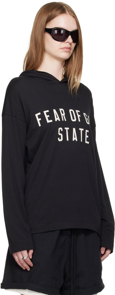 Суитчър Fear of God Fear of God ESSENTIALS Long Sleeve Hoodie Черно | 125SP257170FW, 1