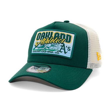 Шапка с козирка New Era Oakland Athletics MLB Patch 9FORTY Trucker Hat One Size (56-59 cm) Зелено | 60595258, 0
