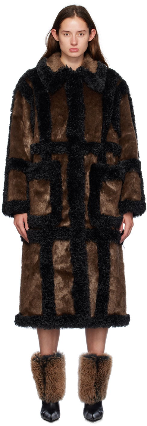 Палта STAND STUDIO Faux-Fur Coat Кафяво | 62286-9124