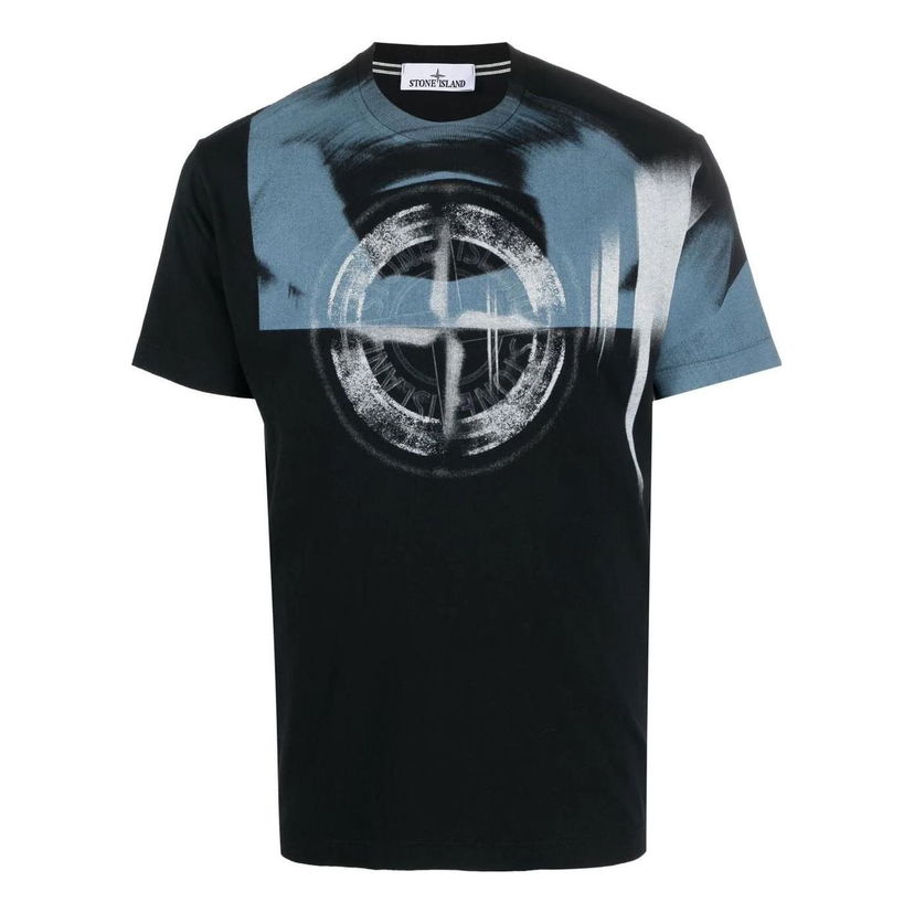 Тениска Stone Island Graphic Print T-Shirt Черно | 77152NS88-V0029