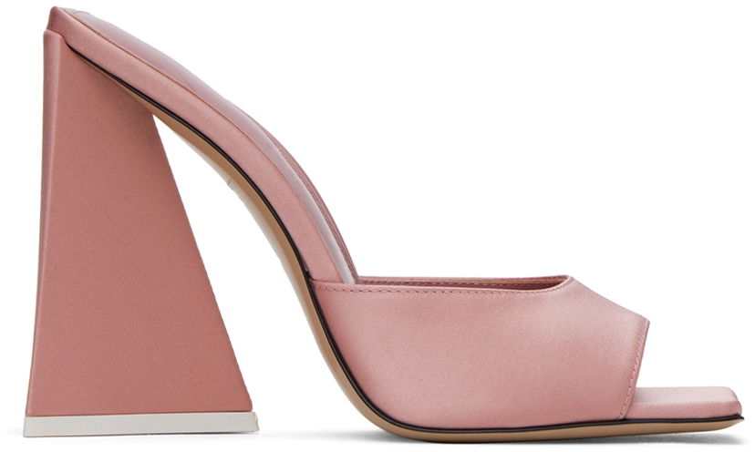 Аксесоари The Attico Attico Devon Satin Heeled Mules Розово | 242WS000 V015