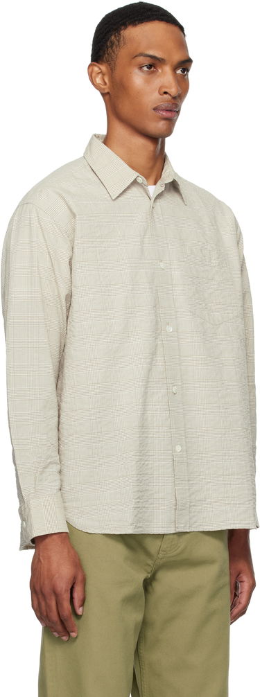 Риза NORSE PROJECTS Norse Projects Mo Oversized Check Shirt Бежово | N40-0820, 1