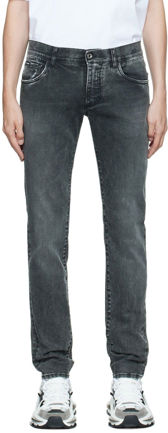 Дънки Dolce & Gabbana Gray Skinny Jeans Сиво | GY07LDG8CO7, 0