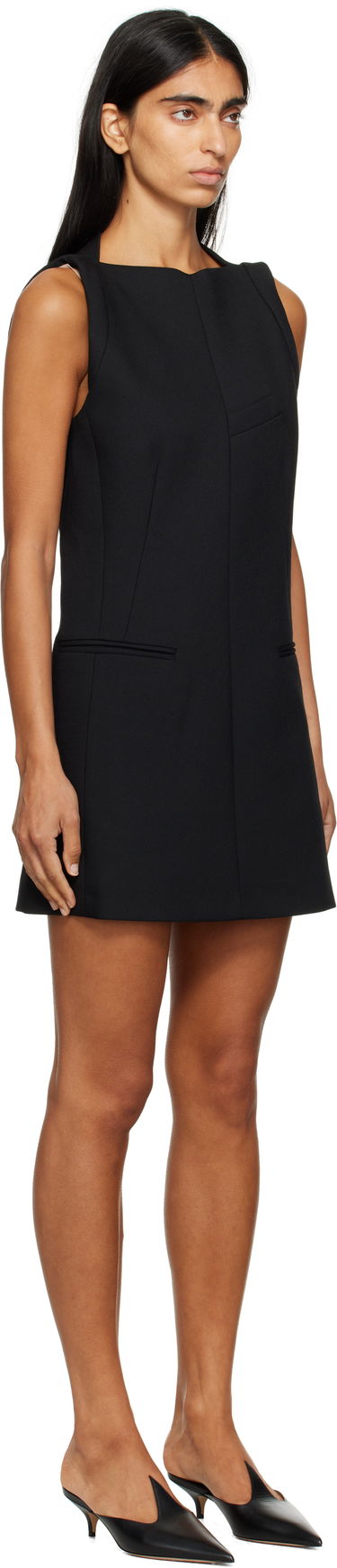 Pокля Maison Margiela MM6 Maison Margiela Boatneck Mini Dress Черно | S52DA0067 M35154, 1