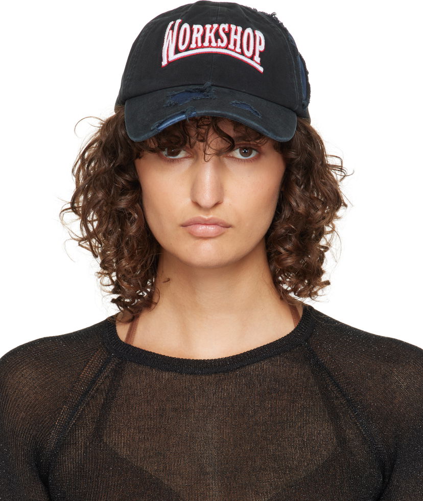 Шапка с козирка 032C Distressed Cap Черно | F24-UAW-3104-050-W