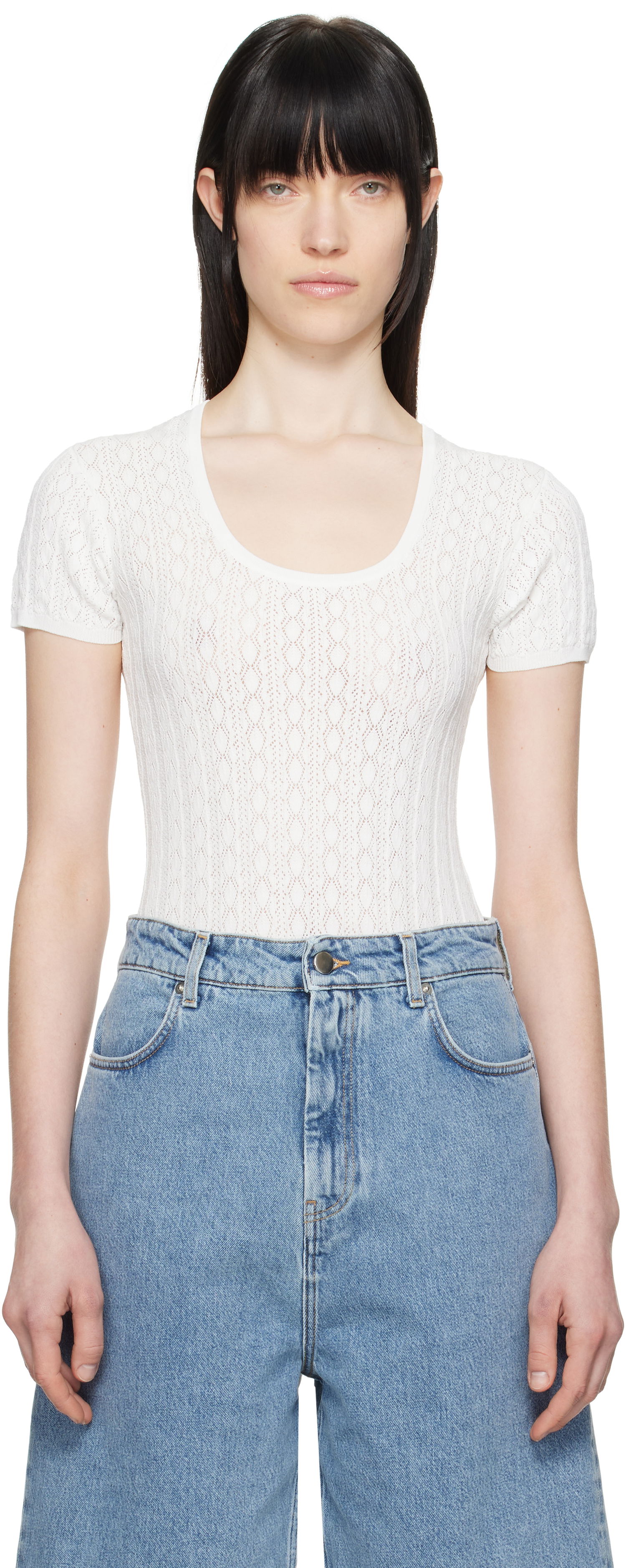 Тениска Loulou de Saison Loulou de Saison Silas Bodysuit Бяло | SILAS, 0