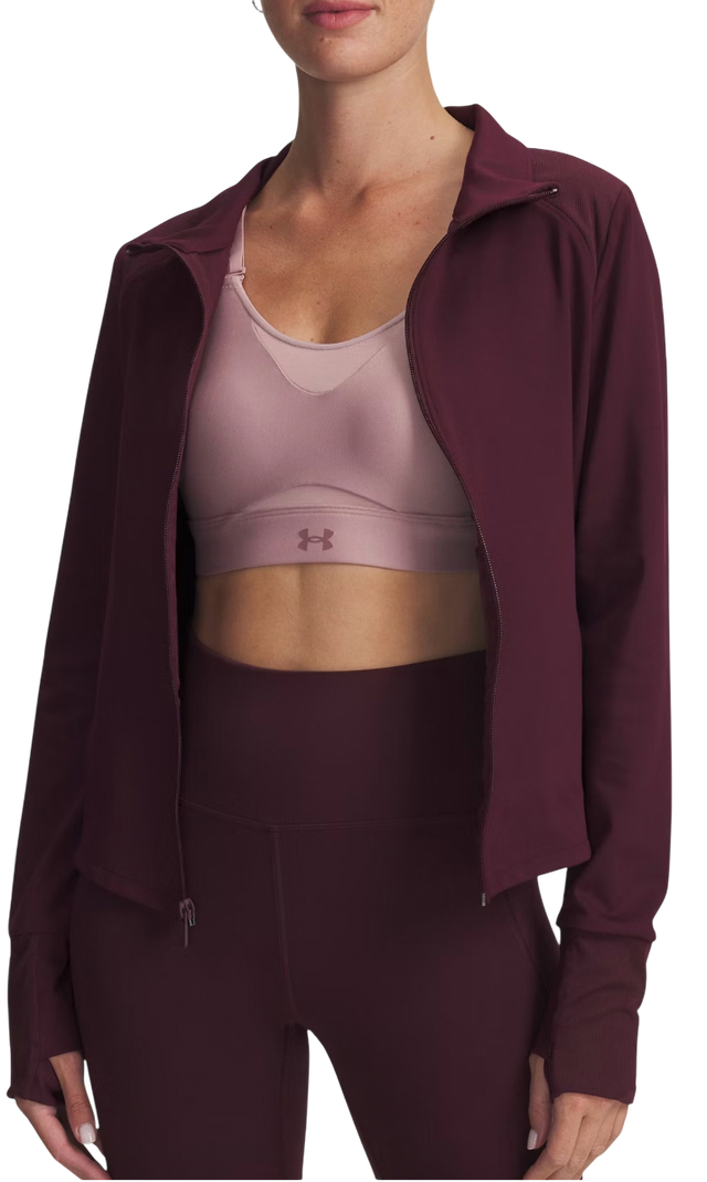 Meridian Full-Zip Cropped Jacket with Thumbholes