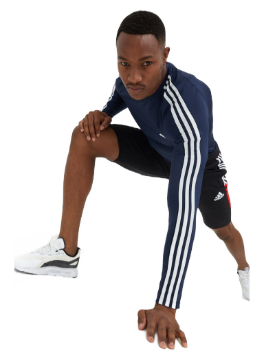 Тениска adidas Performance Techfit 3-Stripes Training Tee Тъмно синьо | HJ9912